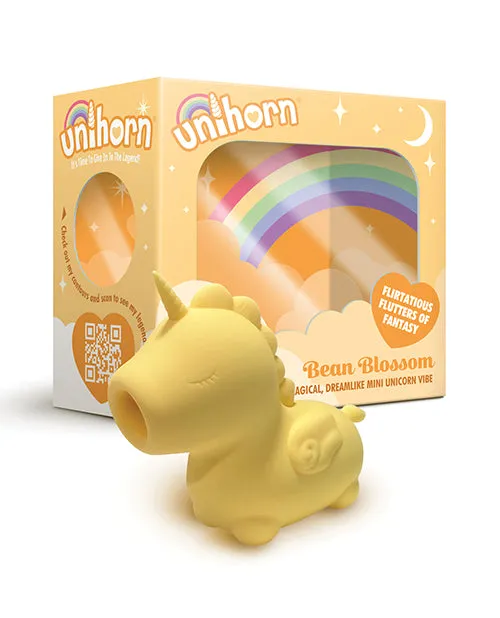 Unihorn Female Sex Toys Unihorn Bean Blossom The Thick Tongued One Silicone Clitoral Stimulator Yellow