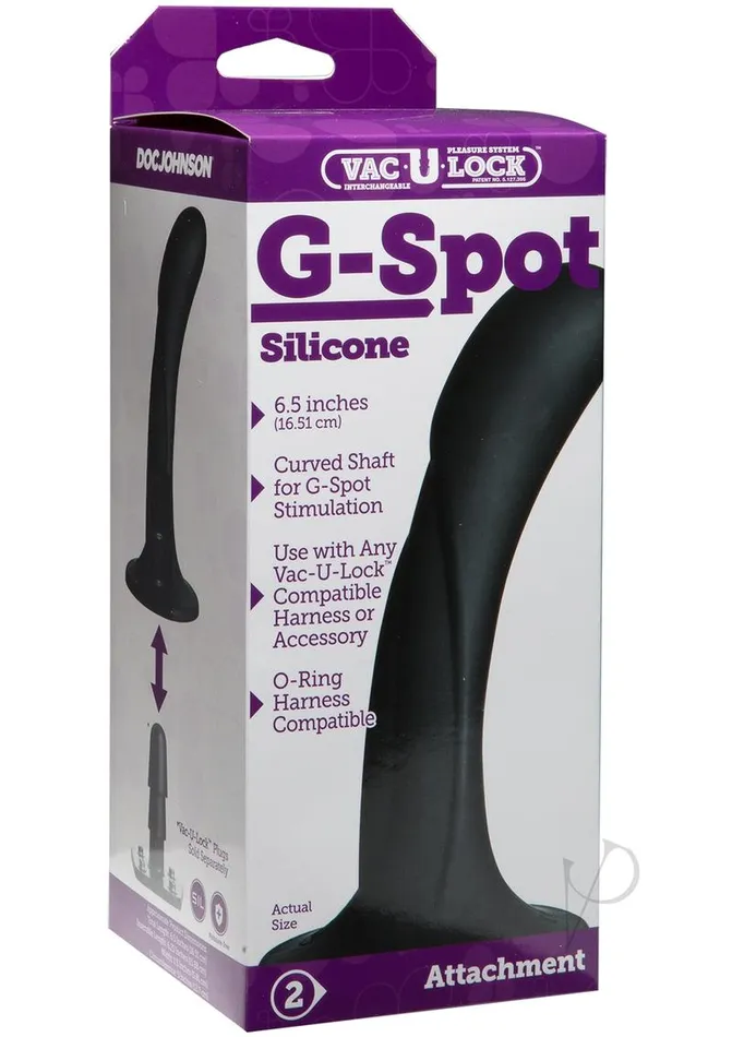Vac U Lock Dildos VacULock GSpot Silicone Dildo 65in Black