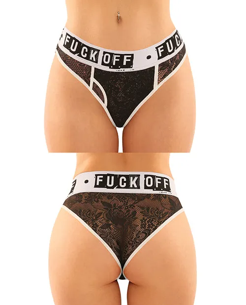 Vibes Buddy Fuck Off Lace Boy Brief Lace Thong Black LXL Vibes By Fantasy Lingerie Vibrators Vibes Buddy Fuck Off Lace Boy Brief Lace Thong Black LXL Vibes By Fantasy Lingerie Vibrators