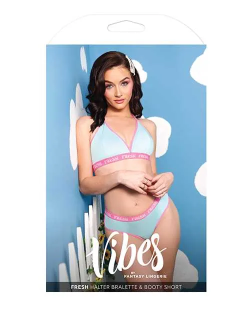 Vibes Fresh Halter Bralette Booty Short Light Blue LXL Vibes By Fantasy Lingerie Male Sex Toys Vibes Fresh Halter Bralette Booty Short Light Blue LXL Vibes By Fantasy Lingerie Male Sex Toys