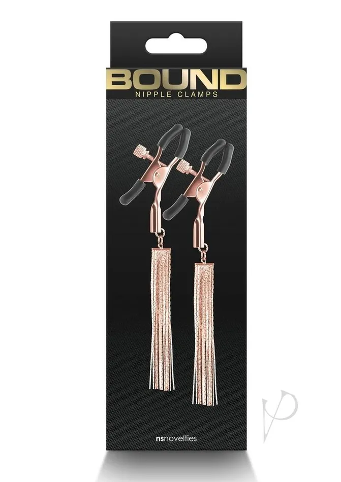 Vibrators Bound Bound Nipple Clamps D2 Rose Gold