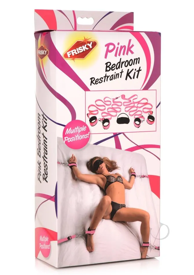 Vibrators Frisky Pink Bedroom Restraint Kit Pink Frisky
