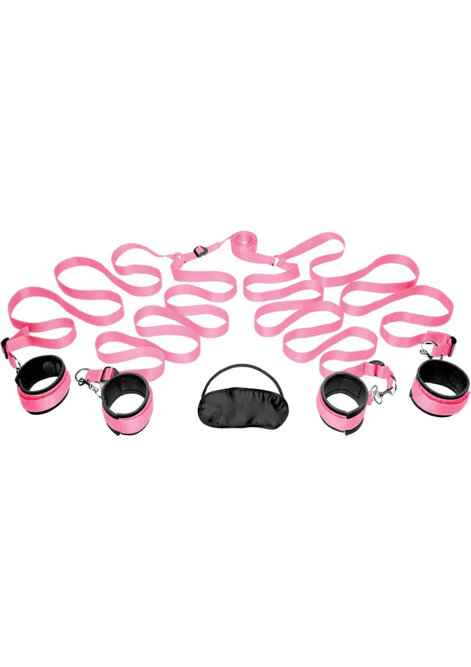 Vibrators Frisky Pink Bedroom Restraint Kit Pink Frisky