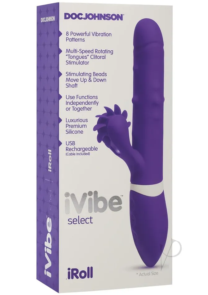 Vibrators Ivibe iVibe Select iRoll Silicone Vibrator Waterproof 95in Purple Vibrators Ivibe iVibe Select iRoll Silicone Vibrator Waterproof 95in Purple
