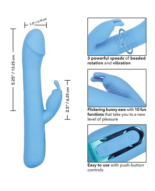 Vibrators Jack Rabbit Jack Rabbit Elite Rotating Rabbit Silicone Rechargeable Vibrator Blue Vibrators Jack Rabbit Jack Rabbit Elite Rotating Rabbit Silicone Rechargeable Vibrator Blue