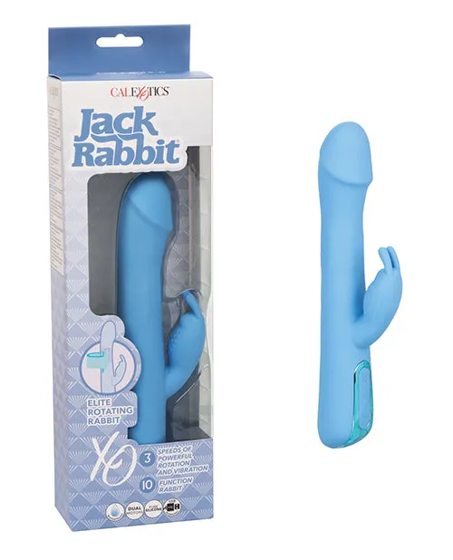 Vibrators Jack Rabbit Jack Rabbit Elite Rotating Rabbit Silicone Rechargeable Vibrator Blue Vibrators Jack Rabbit Jack Rabbit Elite Rotating Rabbit Silicone Rechargeable Vibrator Blue