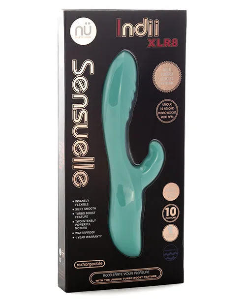 Vibrators Nu Sensuelle Nu Sensuelle Indii Rabbit XLR8 Turbo Boost Electric Blue Vibrators Nu Sensuelle Nu Sensuelle Indii Rabbit XLR8 Turbo Boost Electric Blue