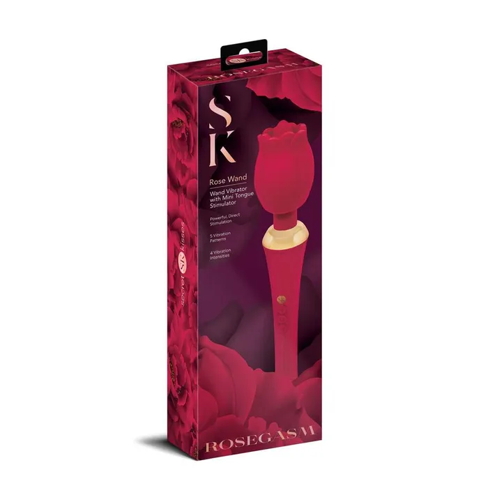 Vibrators Secret Kisses Secret Kisses Rosegasm Rose Wand