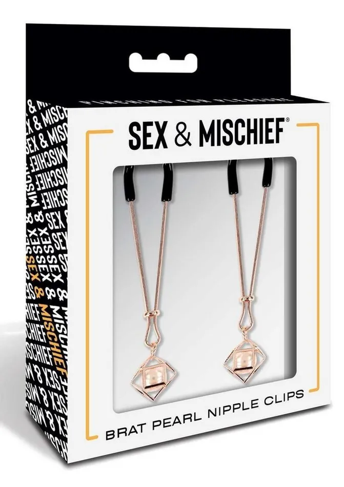 Vibrators Sex And Mischief Sex and Mischief Brat Pearl Nipple Jewelry Rose GoldWhite Vibrators Sex And Mischief Sex and Mischief Brat Pearl Nipple Jewelry Rose GoldWhite