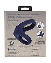 Vibrators Viceroy Viceroy Silicone Rechargeable Max Dual Ring Blue