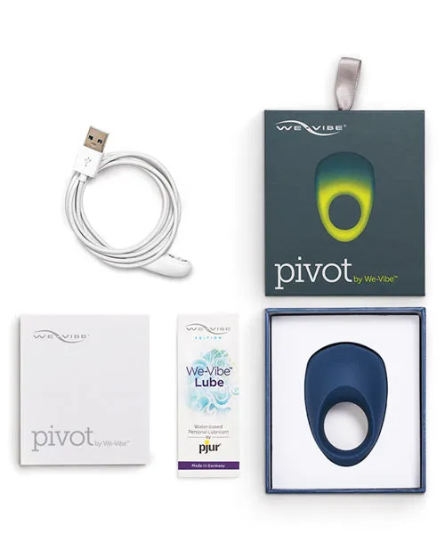 We Vibe Male Sex Toys WeVibe Pivot Rechargeable Silicone Vibrating Cock Ring Midnight Blue