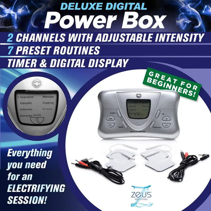 Zeus Electrosex Zeus Deluxe Digital Power Box Male Sex Toys