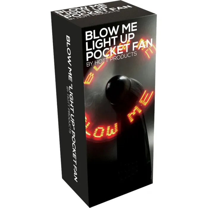 Anal Blow Me Light Up Pocket Fan Black Hott Products Unlimited
