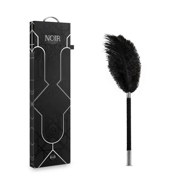Anal Blush Noir Soft Feather Tickler Black