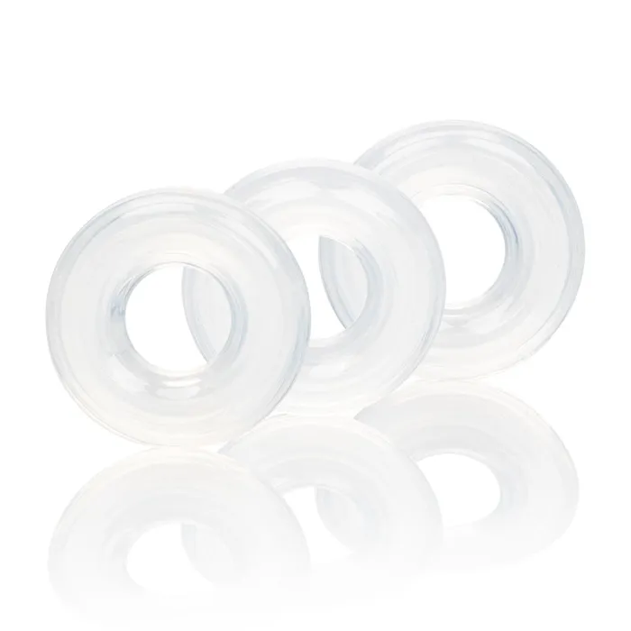Anal CalExotics Set of 3 Silicone Stacker Rings
