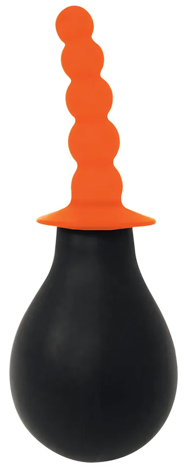Anal Curve Toys Rooster Tail Cleaner Rippled Orange