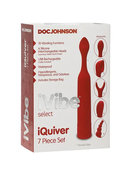 Anal Doc Johnson iVibe Select iQuiver 7 Piece Set Red Velvet Anal Doc Johnson iVibe Select iQuiver 7 Piece Set Red Velvet