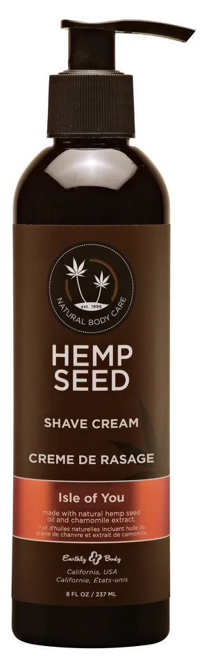 Anal Hemp Seed Shave Cream Isle of You 8oz Earthly Body