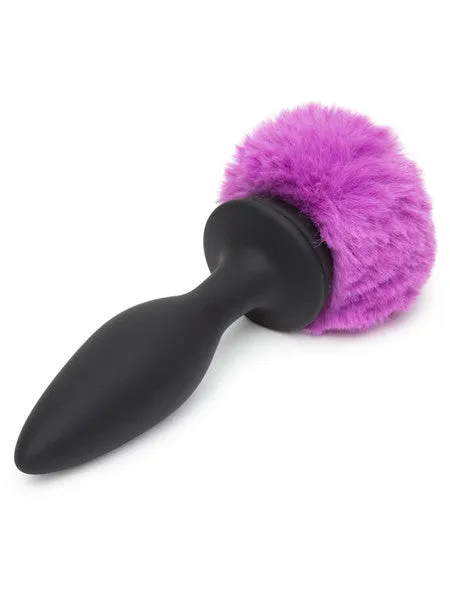 Anal Lovehoney Happy Rabbit Rechargeable Vibrating Butt Plug Medium BlackPurple