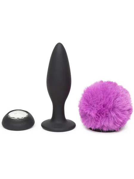 Anal Lovehoney Happy Rabbit Rechargeable Vibrating Butt Plug Medium BlackPurple