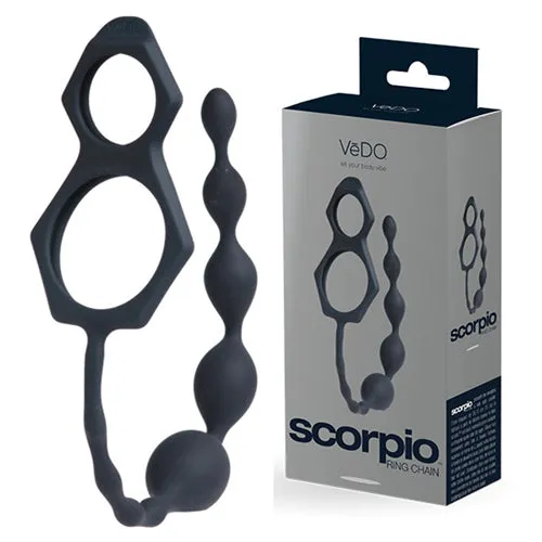 Anal Vedo Vedo Scorpio Cock and Ball and Anal Chain JUST BLACK