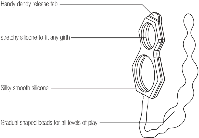 Anal Vedo Vedo Scorpio Cock and Ball and Anal Chain JUST BLACK