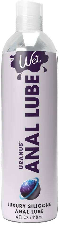 Anal Wet Uranus Anal Lube Premium Silicone Based Lubricant 4 Oz Wet
