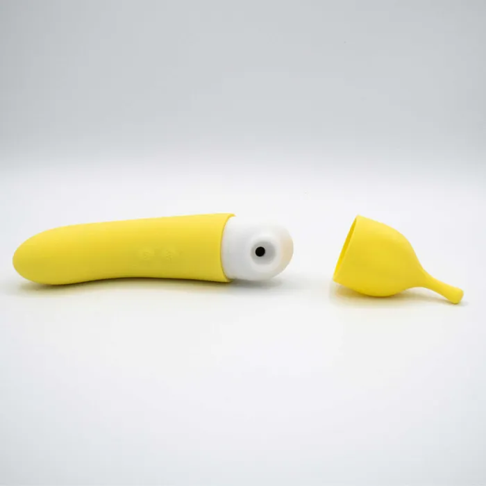 Banana Cream Air Pulse and GSpot Vibrator Yellow Natalies Toy Box Vibrators Banana Cream Air Pulse and GSpot Vibrator Yellow Natalies Toy Box Vibrators