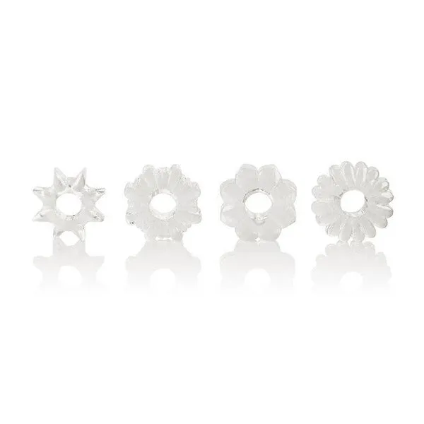 Basic Essentials Set of 4 Rings Clear CalExotics Anal