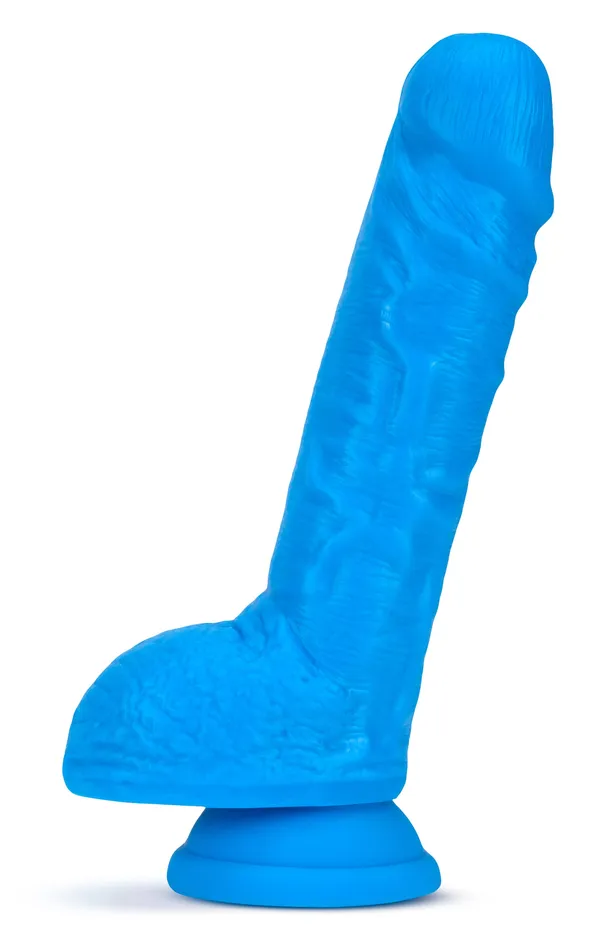 Blush Neo 9 Inch Dual Density Dildo Neon Blue Dildos