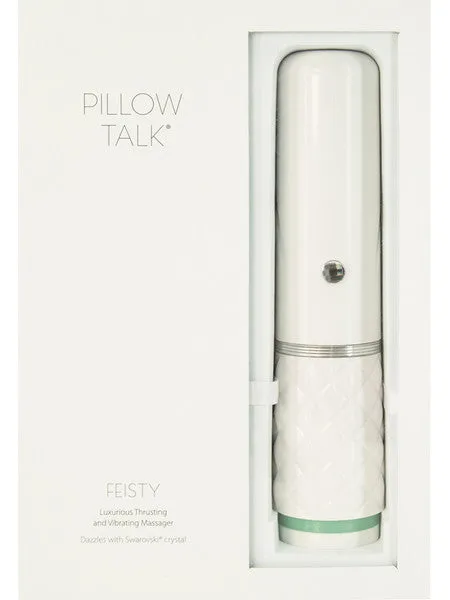 BMS Factory Pillow Talk Feisty Teal Thrusting and Vibrating Massager Vibrators