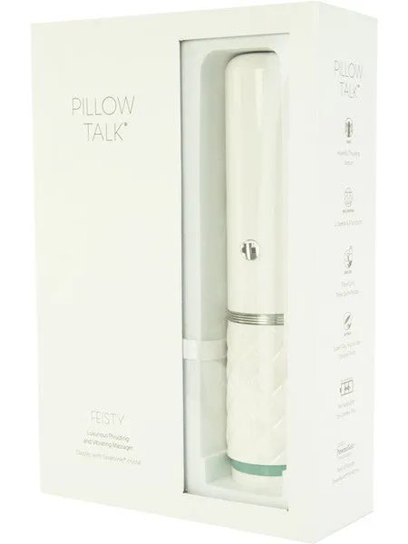 BMS Factory Pillow Talk Feisty Teal Thrusting and Vibrating Massager Vibrators