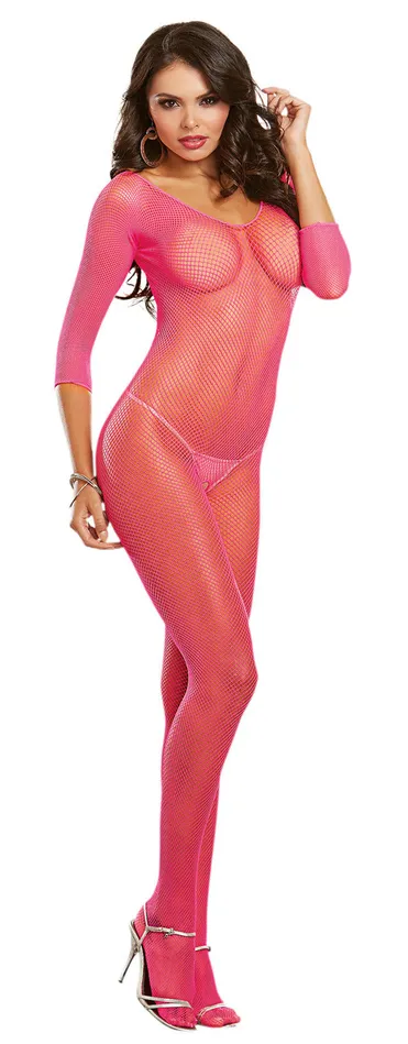 Bodystockings Playsuits Dreamgirl Bodystocking One Size Neon Pink