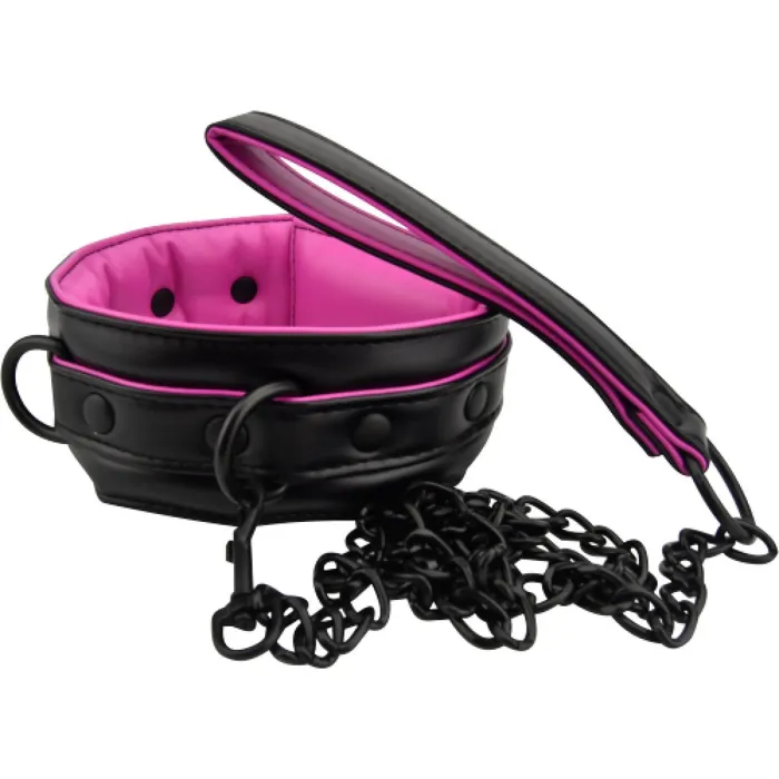 Bound To Please Pink Black Bondage Collar Leash Bound To Please Anal
