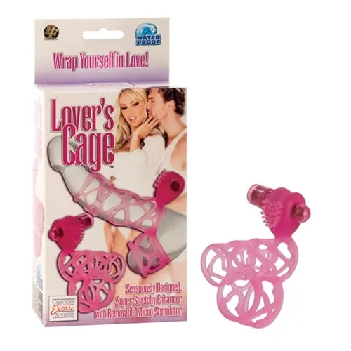 CalExotics Male Sex Toys Lovers Cage Stretchy Cock Cage Comfortable Scrotum Cage Pink CalExotics Male Sex Toys Lovers Cage Stretchy Cock Cage Comfortable Scrotum Cage Pink
