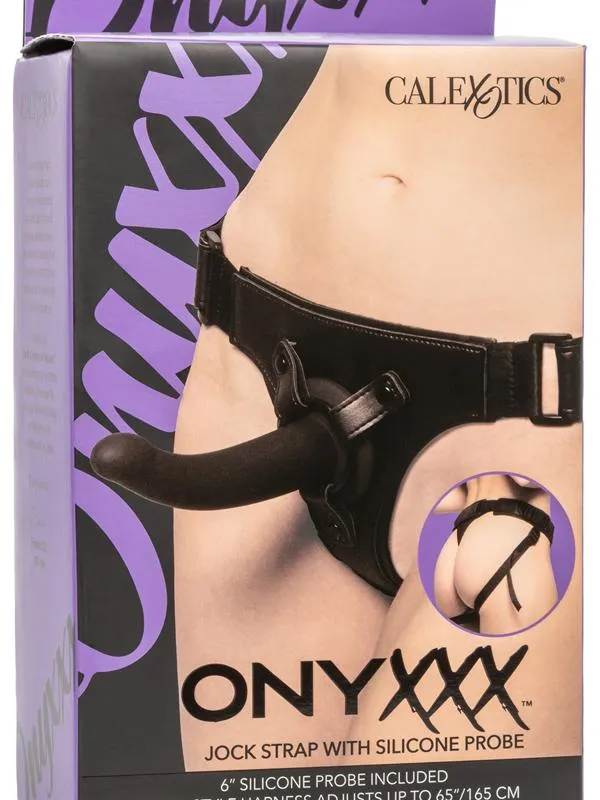 CalExotics Male Sex Toys Onyxxx Jock Strap with Silicone Probe CalExotics Male Sex Toys Onyxxx Jock Strap with Silicone Probe