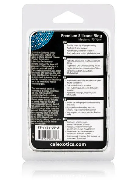CalExotics Male Sex Toys Premium Silicone Ring Medium