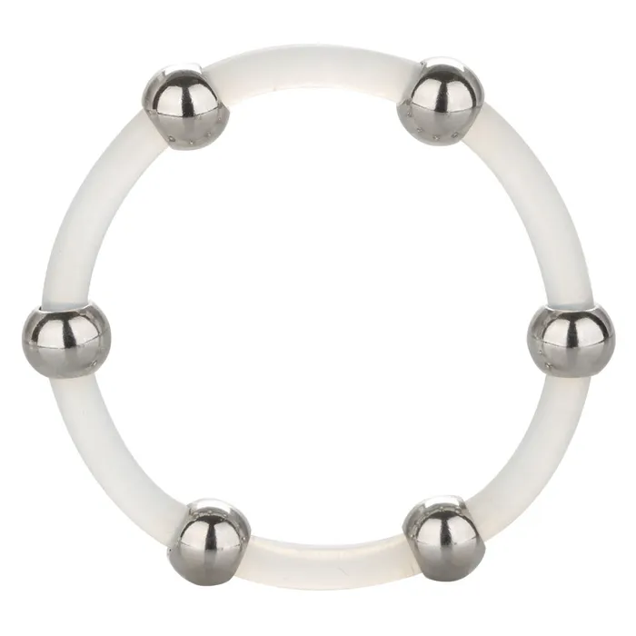 CalExotics Steel Beaded Silicone Ring XLarge Male Sex Toys