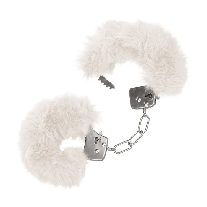 California Exotic Female Sex Toys Ultra Fluffy Furry Cuffs White