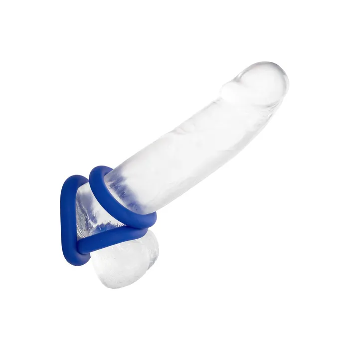 California Exotic Male Sex Toys Admiral Universal Cock Ring Set Blue