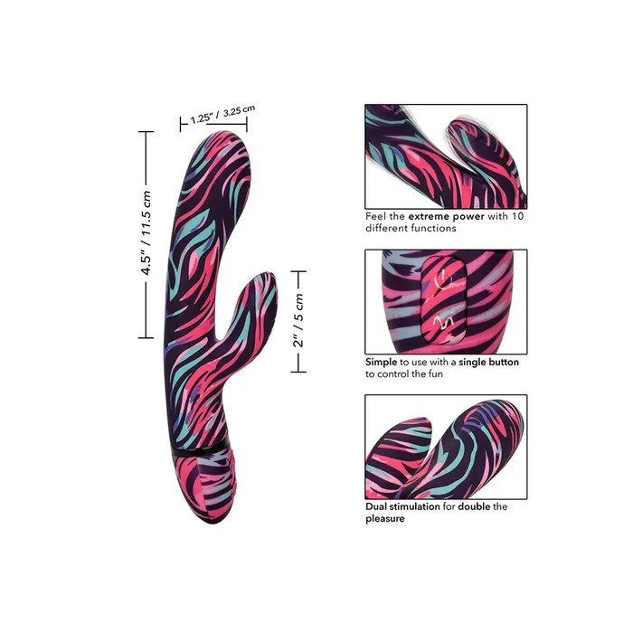 California Exotic Vibrators Naughty Bits Menage a Moi Dual Wand Vibrator