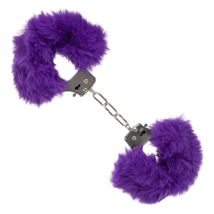 California Exotic Vibrators Ultra Fluffy Furry Cuffs Purple