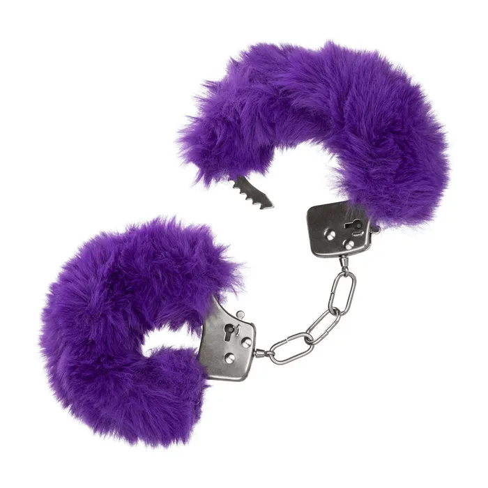 California Exotic Vibrators Ultra Fluffy Furry Cuffs Purple