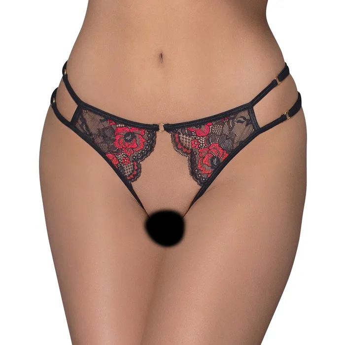 Cottelli Adjustable Lacey Crotchless Brief Cottelli Collection Female Sex Toys Cottelli Adjustable Lacey Crotchless Brief Cottelli Collection Female Sex Toys