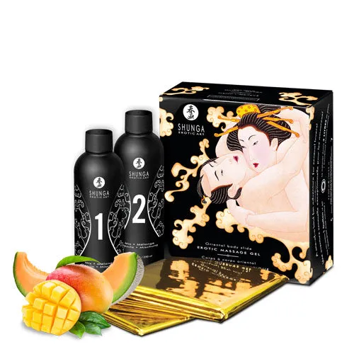 Couples Shunga Oriental Body to Body Massage Gel Melon Mango