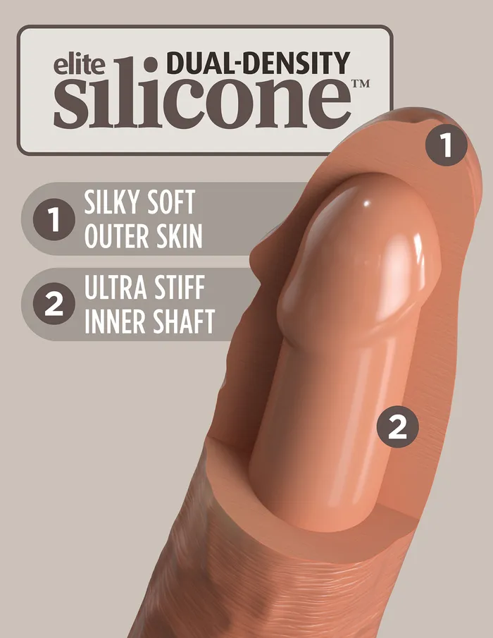 Dildos 8 Inch Dual Density Vibe Silicone Cock Tan Cock Tan Pipedream