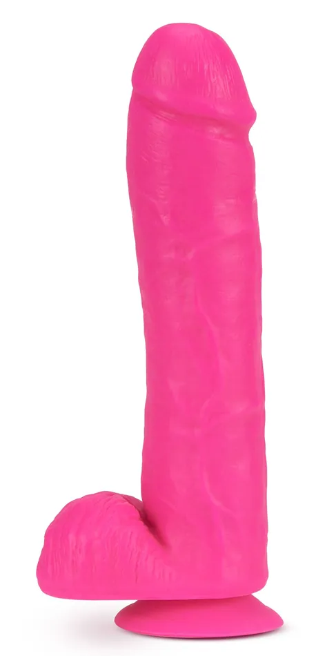Dildos Blush Neo 11 Inch Dual Density Dildo Neon Pink