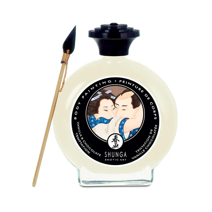 Dildos Edible Body Paint Vanilla Chocolate Temptation 35 Fl Oz 100 ml Shunga