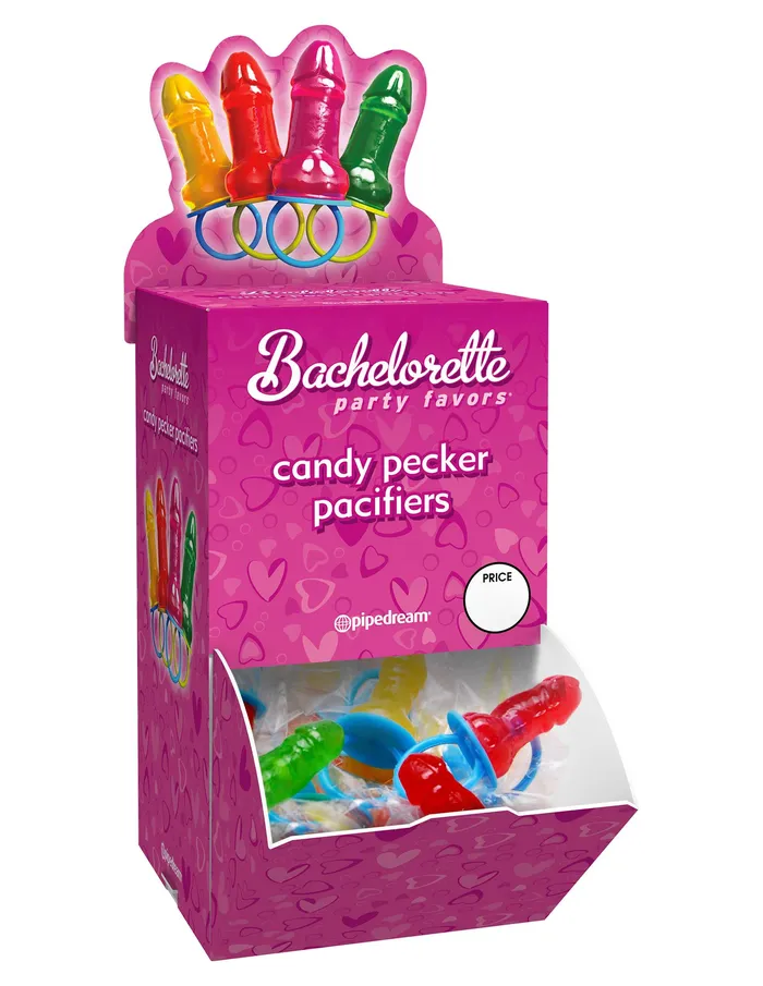 Dildos Pipedream Bachelorette Party Favors Candy Pecker Pacifier 48 Pieces Display