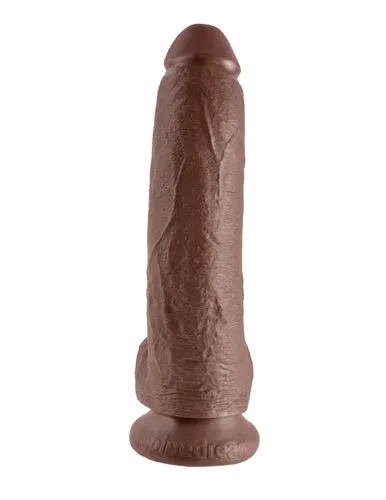 Dildos Pipedream King Cock 9Inch Cock With Balls Brown